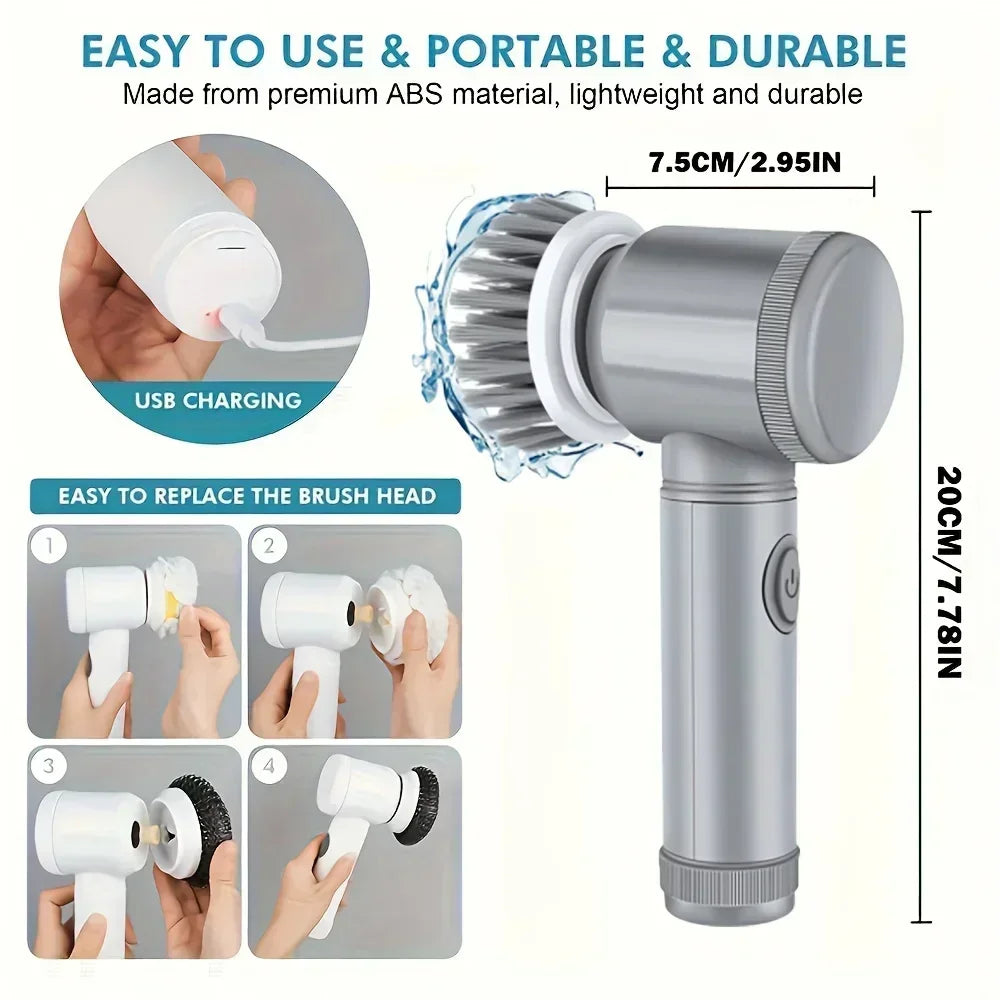 CityShop™ Turbo-Scrub Pro – Kabellose elektrische Reinigungsbürste
