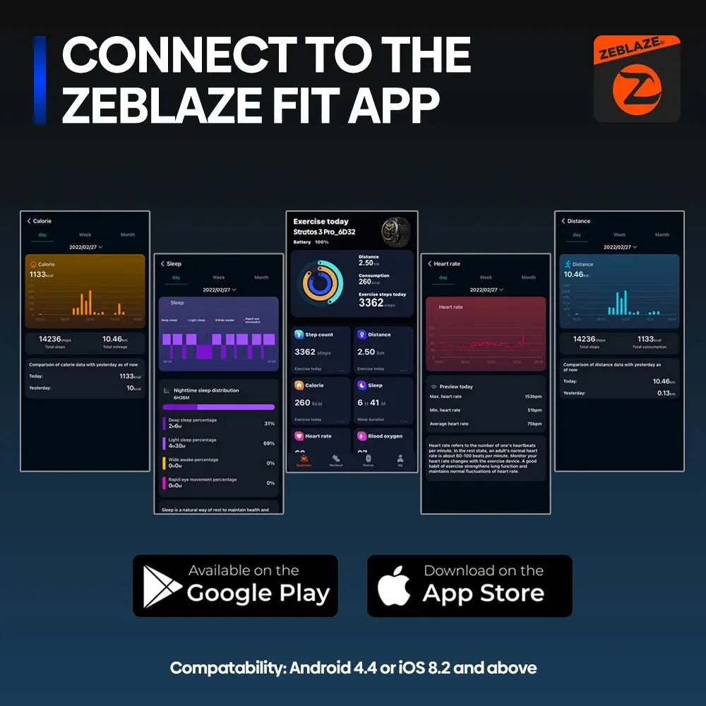 Zeblaze Stratos 3 Pro™ GPS Smartwatch – 1.43" HD AMOLED Outdoor Sportuhr