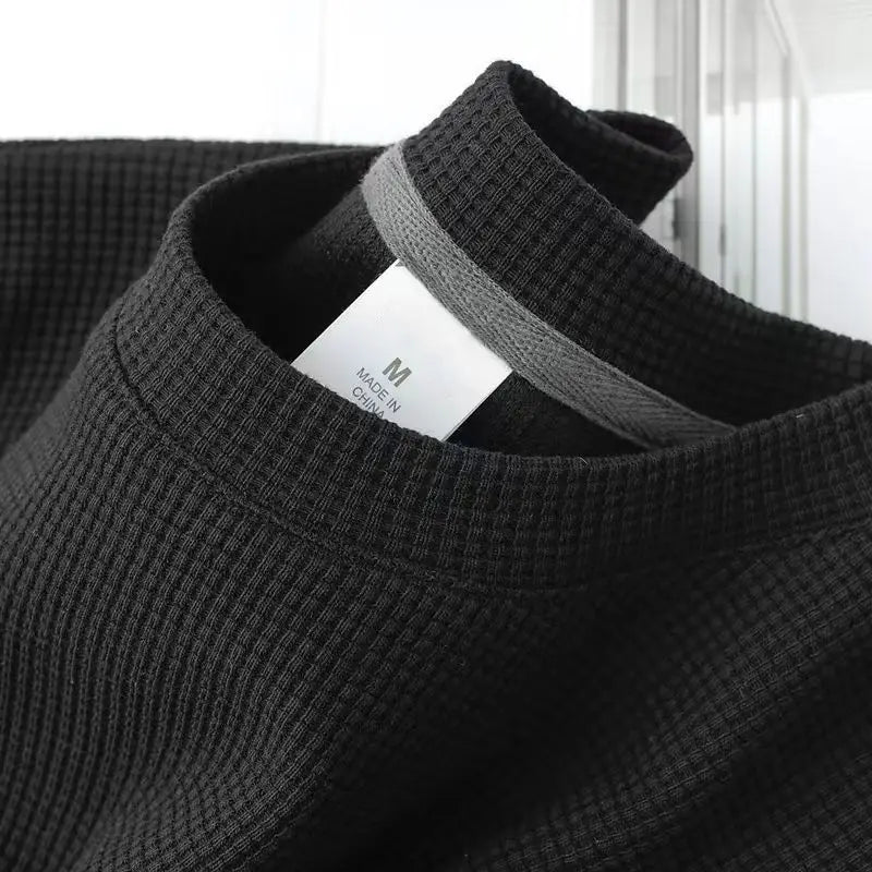 Unisex Waffel-Strick T-Shirt – Premium Oversize Kurzarmshirt