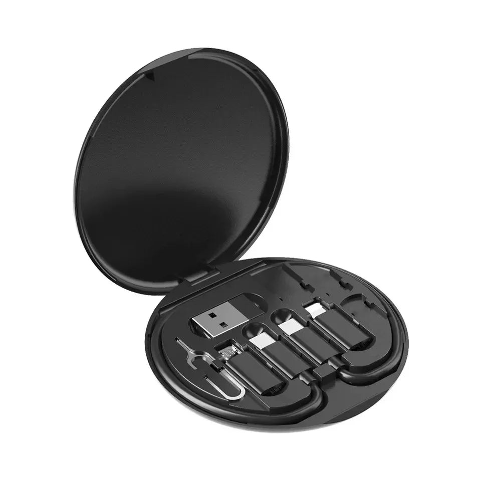 CableBox Pro™ 6-in-1 USB-C Schnelllade-Kit & Reise-Organizer (60W)