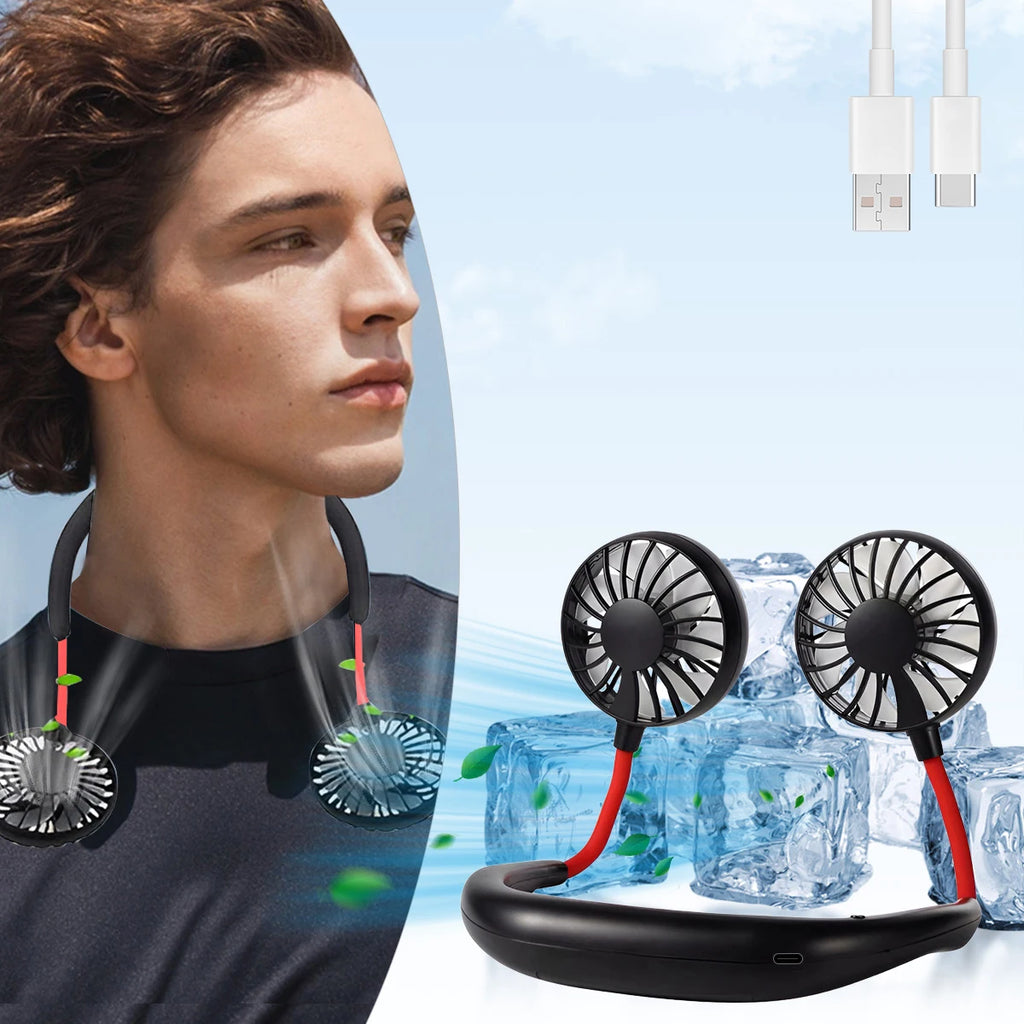 🌬️ Tragbarer Nacken-Ventilator – Deine persönliche Abkühlung für unterwegs