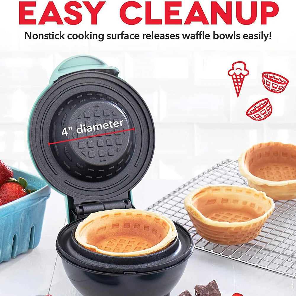 Mini Waffelschalen-Maker – Elektrisches Waffeleisen für essbare Becher & Dessert-Schalen