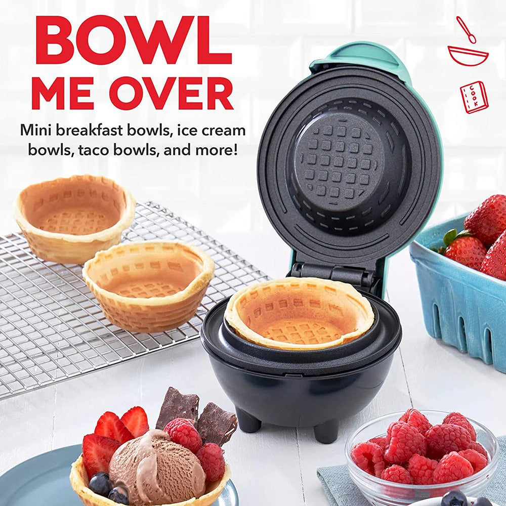 Mini Waffelschalen-Maker – Elektrisches Waffeleisen für essbare Becher & Dessert-Schalen