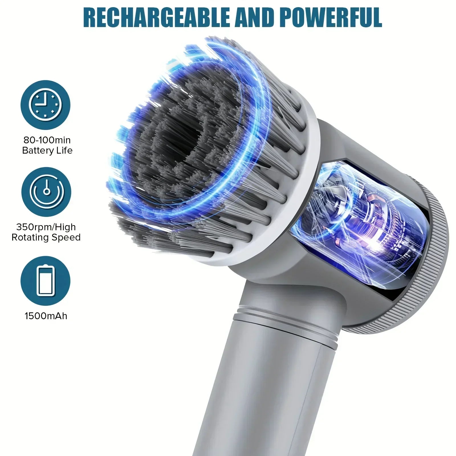 CityShop™ Turbo-Scrub Pro – Kabellose elektrische Reinigungsbürste