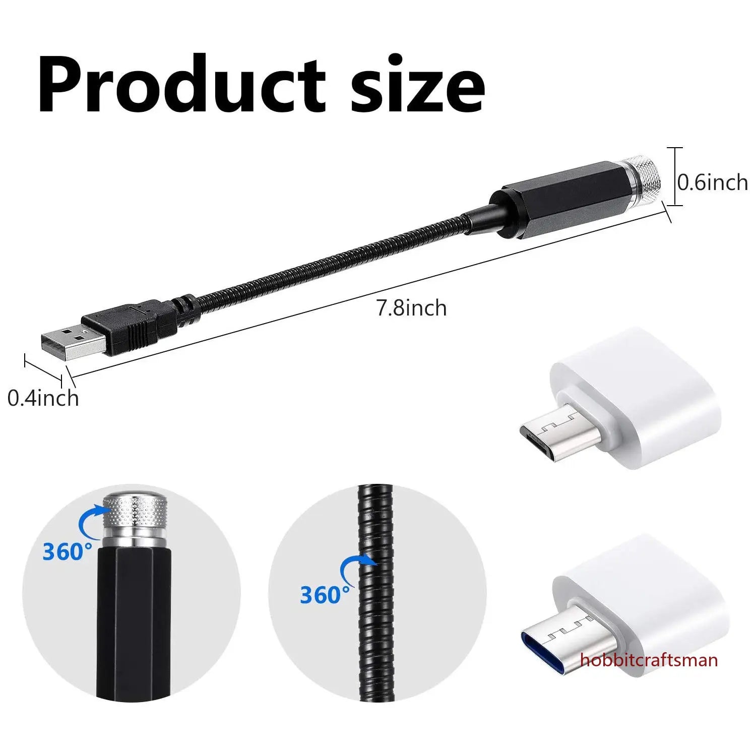 AmbientCar™ Mini LED Sternenhimmel – USB Auto-Projektor