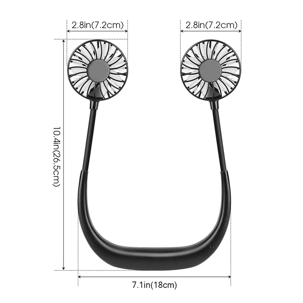 🌬️ Tragbarer Nacken-Ventilator – Deine persönliche Abkühlung für unterwegs