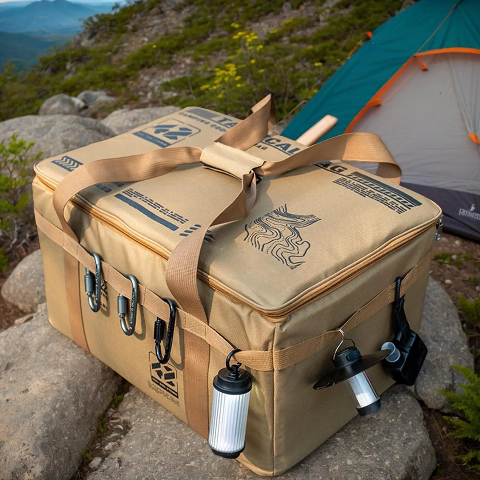 Premium Camping-Organizer-Tasche (30L) – Isolierte Kühltasche & Outdoor-Aufbewahrung