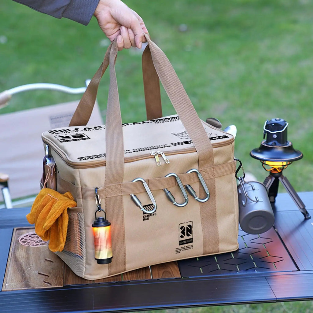 Premium Camping-Organizer-Tasche (30L) – Isolierte Kühltasche & Outdoor-Aufbewahrung